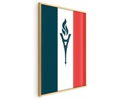 Artgeist Plakatas - French Flag with a Torch