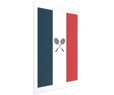 Artgeist Plakatas - French Flags and Juodas Badminton Rackets