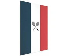 Artgeist Plakatas - French Flags and Juodas Badminton Rackets