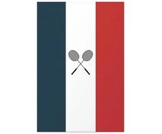 Artgeist Plakatas - French Flags and Juodas Badminton Rackets