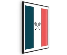 Artgeist Plakatas - French Flags and Juodas Badminton Rackets