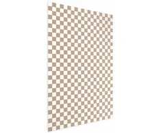 Artgeist Plakatas - Geometry and Browns - a chessboard pattern in neutral shades