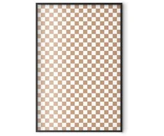 Artgeist Plakatas - Geometry and Browns - a chessboard pattern in neutral shades