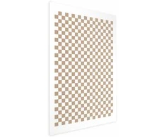 Artgeist Plakatas - Geometry and Browns - a chessboard pattern in neutral shades