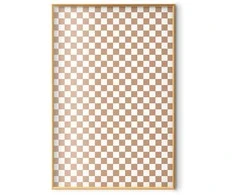 Artgeist Plakatas - Geometry and Browns - a chessboard pattern in neutral shades