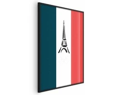 Artgeist Plakatas - Graphic Eiffel Tower Against the French Flag