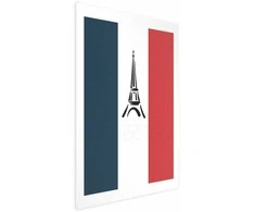 Artgeist Plakatas - Graphic Eiffel Tower Against the French Flag