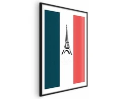 Artgeist Plakatas - Graphic Eiffel Tower Against the French Flag