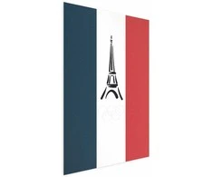 Artgeist Plakatas - Graphic Eiffel Tower Against the French Flag