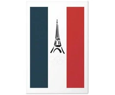 Artgeist Plakatas - Graphic Eiffel Tower Against the French Flag