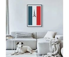 Artgeist Plakatas - Graphic Eiffel Tower Against the French Flag