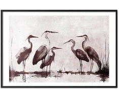 Artgeist Plakatas - Herons Painted in Ink