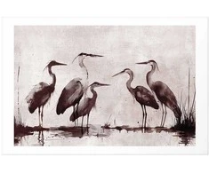 Artgeist Plakatas - Herons Painted in Ink