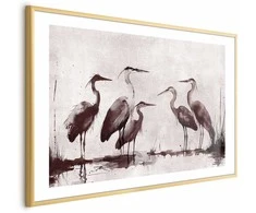 Artgeist Plakatas - Herons Painted in Ink