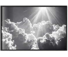 Artgeist Plakatas - Hope in the Clouds: Inspiring Sun Rays – Awaken Emotions