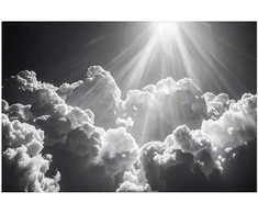 Artgeist Plakatas - Hope in the Clouds: Inspiring Sun Rays – Awaken Emotions