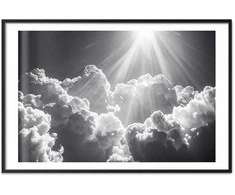Artgeist Plakatas - Hope in the Clouds: Inspiring Sun Rays – Awaken Emotions