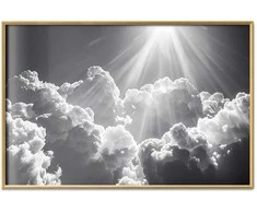Artgeist Plakatas - Hope in the Clouds: Inspiring Sun Rays – Awaken Emotions