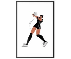 Artgeist Plakatas - Illustration - Female Volleyball Team Player