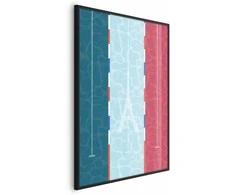 Artgeist Plakatas - Illustration of a Pool Against the French Flag
