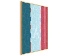 Artgeist Plakatas - Illustration of a Pool Against the French Flag
