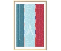 Artgeist Plakatas - Illustration of a Pool Against the French Flag