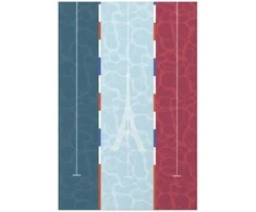 Artgeist Plakatas - Illustration of a Pool Against the French Flag