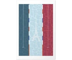 Artgeist Plakatas - Illustration of a Pool Against the French Flag