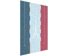 Artgeist Plakatas - Illustration of a Pool Against the French Flag