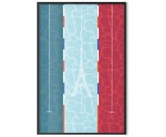 Artgeist Plakatas - Illustration of a Pool Against the French Flag