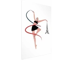 Artgeist Plakatas - Illustration of a Woman with a Ribbon - Artistic Gymnastics