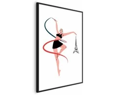 Artgeist Plakatas - Illustration of a Woman with a Ribbon - Artistic Gymnastics