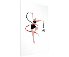 Artgeist Plakatas - Illustration of a Woman with a Ribbon - Artistic Gymnastics