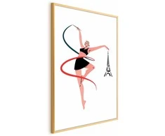 Artgeist Plakatas - Illustration of a Woman with a Ribbon - Artistic Gymnastics