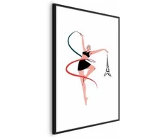 Artgeist Plakatas - Illustration of a Woman with a Ribbon - Artistic Gymnastics