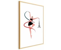 Artgeist Plakatas - Illustration of a Woman with a Ribbon - Artistic Gymnastics