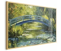 Artgeist Plakatas - Impressionist bridge - painting of a bridge against a picturesque background