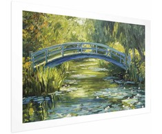 Artgeist Plakatas - Impressionist bridge - painting of a bridge against a picturesque background