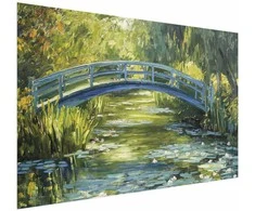 Artgeist Plakatas - Impressionist bridge - painting of a bridge against a picturesque background