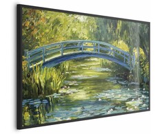 Artgeist Plakatas - Impressionist bridge - painting of a bridge against a picturesque background
