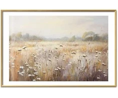 Artgeist Plakatas - Impressionist meadow – field landscape in a pastel colour palette