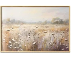 Artgeist Plakatas - Impressionist meadow – field landscape in a pastel colour palette