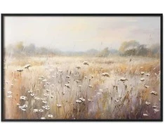 Artgeist Plakatas - Impressionist meadow – field landscape in a pastel colour palette