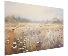 Artgeist Plakatas - Impressionist meadow – field landscape in a pastel colour palette