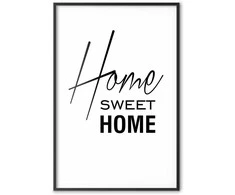 Artgeist Plakatas - Juodas and Baltas: Home Sweet Home