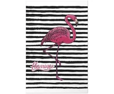 Artgeist Plakatas - Juodas Stripes and Flamingo