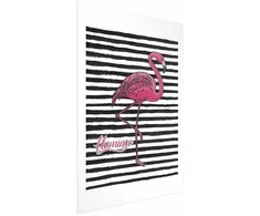 Artgeist Plakatas - Juodas Stripes and Flamingo
