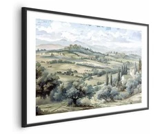 Artgeist Plakatas - Landscape with Sunny Žalias Fields
