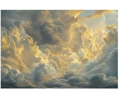 Artgeist Plakatas - Last Breath of the Day: Clouds Illuminated by Evening Glow
