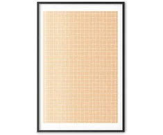 Artgeist Plakatas - Lines and Noise - a wavy grid in shades of oranžinis